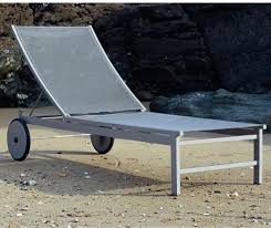 Folding wicker outdoor chaise lounge with red cushions, adjustable backrest and wheels new 78.75 in. Long Beach Aluminum Chaise Lounge Contemporary Patio Chicago By Home Infatuation Houzz