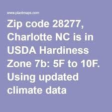 It also has a slightly higher than average population density. Zip Code 28277 Charlotte Hardiness Zone And Gardening Info Gardening Zones Garden Services Usda