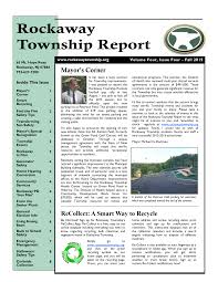 Rockaway Township Report