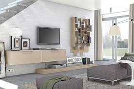 Wohnwand In Cappuccino Farbe Und Weisse Ziegelwand In 2020 Wohnzimmer Weiss Weisse Zimmer Modulares Regal