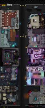 Sunset Alley - Free Cyberpunk Battlemap [36x86] : rRoll20