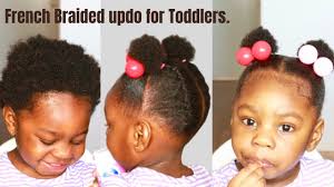 The next time you feel like jazzing up your hair, you should try one of the gorgeous braided. Quick Easy French Braided Updo Toddler Hairstyle On Short Hair Black Kids With Natural Hair Youtube