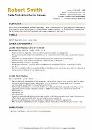cable technician resume samples