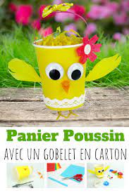 Pour les articles homonymes, voir gobelet. Panier Poussin Avec Un Gobelet En Carton Paques 10 Doigts Bricolage Paques Gobelet Carton Paques