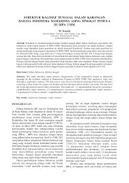 Tapi, untuk membuat awalan yang menarik, itu adalah seni tersendiri. Http Eprints Umm Ac Id 45023 24 Isnaini 20 20bahasa 20indonesia 20kalimat 20tunggal Pdf