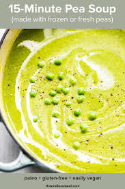 15 Minute Pea Soup With Frozen Or Fresh Peas Recipe In 2020 Pea Soup Summer Soup Recipes Summer Soup