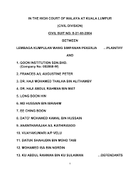 Kumpulan wang simpanan pekerja health withdrawal purpose this withdrawal allows you to withdraw your savings from account 2 to pay for medical expenses incurred for the treatment of critical illnesses. In The High Court Of Malaya At Kuala Lumpur Civil