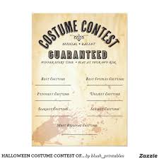Halloween Costume Contest Official Ballot Card Zazzle Com Halloween Costume Contest Halloween Party Costumes Halloween Party Supplies