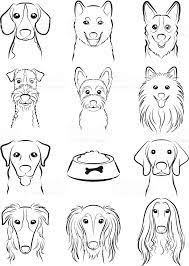 Illustration Of The Face Of The Dog Dog Line Drawing Animal Drawings Dog Drawing
