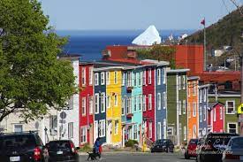 jellybean row house nl red yellow colorful photography ocean iceberg st john s newfoundland art june urban photography photography studio design row house