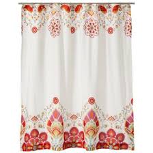 Mudhut Trade Floral Shower Curtain Orange 47 Light Cream With Images Shower Curtain Floral Shower Curtains Cream Shower Curtains