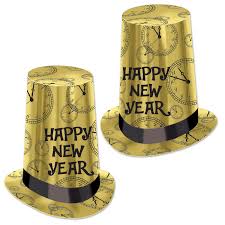 Count Down The Hours To The New Year With This Shiny Foil Hat The Party Goers Will Love Sporting This Gold Midnight New Year S Eve Hats New Years Hat Hi Hats