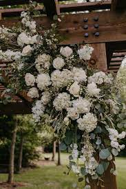Arbor Decor White Florals Heavy Use Of Eucalyptus Greenery Everyonedeservesflowers Historicashland Archdecor York Pa Wedding Floral Wedding Arbor Decor