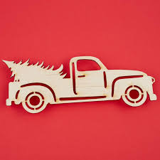 Unfinished Wood Truck Cutout All Wood Cutouts Wood Crafts Craft Supplies Holiday Diy Projects Unfinished Wood Wood Cutouts