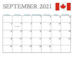 Canada September 2021 Holidays Calendar In 2020 2021 Calendar Holiday Calendar Canada Holiday