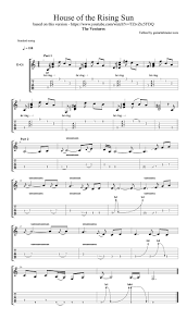 The Ventures House Of The Rising Sun Guitar Tabs Instrumental Guitar Tab Pdf Guitar Sheet Music Guitar P Guitar Strumming Guitar Tabs Easy Guitar Songs