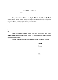 Surat penyerahan dan akuan nota. Surat Tugas Pengadaan Barang