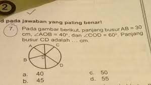 Jika panjang busur ab = 30 cm maka panjang busur cd adalah. Pada Gambar Berikut Panjang Busur Ab 30 Cm Brainly Co Id