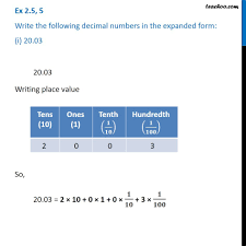 Write the expanded form for the number 70,39,41,295. Ex 2 5 5 Write In Expanded Form I 20 03 Ii 2 03 Iii 200 03