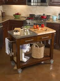 Chris Chris Pro Chef Butcer Block Stainless Steel Kitchen Island Kitchen Island On Wheels Modern Kitchen Island Replacing Kitchen Countertops