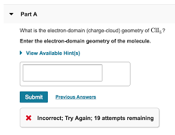 Solved Part A What Is The Electron Domain Charge Cloud Chegg Com