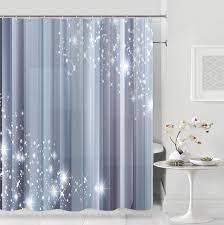 Many modern athletic and aquatic facilities provide showers for use by patrons, commonly in gender segregated changing rooms.these can be in the form of individual stalls shielded by curtains or a door or communal shower rooms. Modern Shower Curtain Fashion Shiny Shower Curtains Polyester Fabric Waterproof Bath Curtains Bathroom Partition Curtain 12 Hook Shower Curtains Aliexpress