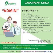 Purna waktu / full time. Lowongan Kerja Klinik Kecantikan Puspita Maret 2021