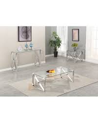 Accent your living room with a coffee, console, sofa or end table. Sales On Javon 3 Piece Coffee Table Set Orren Ellis Table Top Color Clear Table Base Color Silver