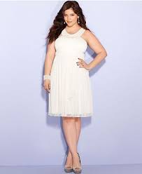 Trixxi Plus Size Dress Sleeveless Beaded Empire Plus Size Dresses Plus Sizes Macy S Plus Size Dresses White Dress Nice Dresses
