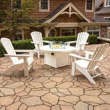 Portside 5 Piece Shellback Fire Chat By Polywood With Images Patio Outdoor Fire Pit Patio Furniture