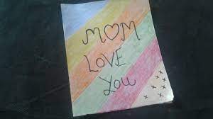 String a pink ribbon through, and add a tag. How To Make A Easy Card For Your Mom Mummy Ke Liye Greeting Mom Birthday Card Youtube