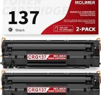 Cartridge 137 Black Replacement for Canon 137 Toner ImageCLASS MF229dw  MF227dw MF216n MF212w Printer Ink 2 Pack, 9435B001