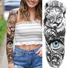 Application of temporary tattoos 1. Buy 11 Sheets Nezar Large Vine Peony Flower Rose Full Arm Temporary Tattoos For Women Realistic Skull Skeleton Fake Temporary Tattoo Sleeves Stickers Waterproof Leg Makeup Floral Blossom Tatoos Paper Eye Online