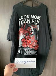 … men's shirts black regular long sleeve. Travis Scott Cactus Jack Look Mom I Can Fly Tee T Shirt T Top Ts Merchandise Black Red Shirt Tee Shirt Nike Mcd Men S Fashion Clothes Tops On Carousell