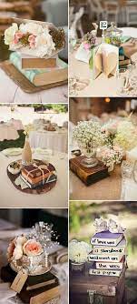 50 Creative Ideas To Add Vintage Charm To Your Wedding Decorations Elegantweddinginvites Com Blog Book Wedding Centerpieces Book Themed Wedding Vintage Wedding Decorations