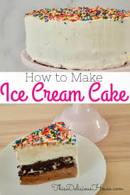 Easy Ice Cream Cake Recipe Just 5 Ingredients This Delicious House Recipe Homemade Ice Cream Cake Diy Ice Cream Cake Easy Ice Cream Cake