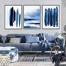 Search for framed wall art with us. Extra Large Wall Art Blue Living Room Decor Minimalist Wall Etsy