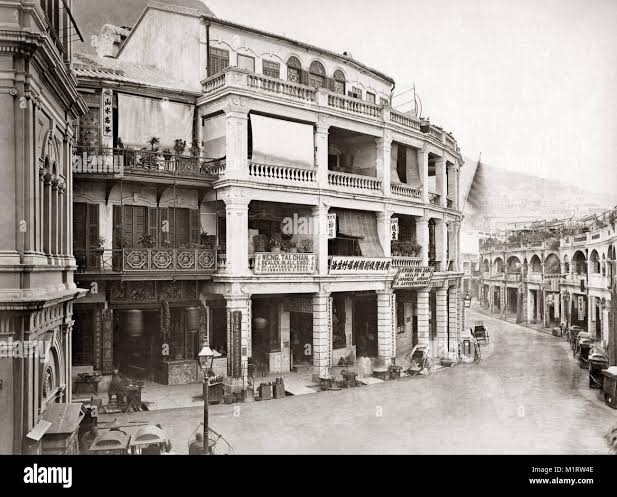 c.1880s China - Queen's Road Hong Kong Stock Photo - Alamy