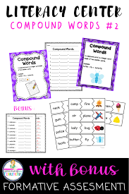 Compound Words Literacy Center Activity Compound Words Literacy Centers Blend Words