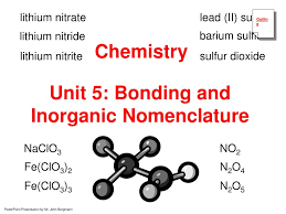 Chemical nomenclature is concerned with naming chemical compounds and writing their formulas. Ppt Unit 5 Bonding And Inorganic Nomenclature Powerpoint Presentation Id 1920642