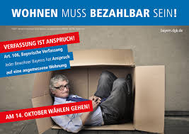Vor allem rentnern oder familien mit geringem einkommen leistet der staat einen finanziellen zuschuss zu ihren mietkosten oder zu. Verfassung Ist Anspruch Wohnen Muss Bezahlbar Sein Dgb Bayern
