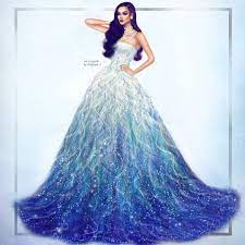 This is beautiful gown dress with moon draw with the help of pencil shading step by step. Pin By Asli On Art Fashion Drawing Dresses Dress Design Sketches Fashion Illustration Dresses