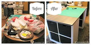 Counter height craft table ikea hack. Diy Counter Height Craft Table A Jennuine Life