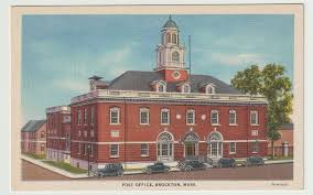 Unused Postcard Post Office Brockton Massachusetts Ma Postcard Brockton Massachusetts Taj Mahal