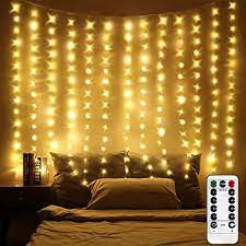 Curtain string lights are like standard string lights — small led bulbs connected to a cord. Buy Led Window Curtain Lights Photo Backdrop Lights Twinkle String Lights With Remote Control For Wedding Party Bedroom Wall Christmas Decorations Warm White 6 5 X 5 Ft Online In Turkey B07zb61xs3