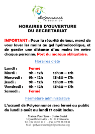 Baccalauréat (ba) en communication multilingue. Polysonnance Maison Pour Tous Centre Social Chateaulin Horaires D Ouverture Fermeture Du Secretariat En Aout