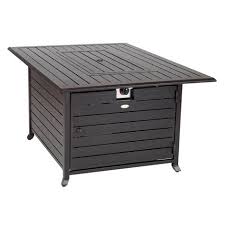 Fire Sense Longmont 49 In X 35 In Extruded Aluminum Rectangular Lpg Fire Pit 61898 The Home Depot In 2020 Fire Sense Propane Fire Pit Table Gas Firepit