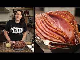 Twice Smoked Ham With Brown Sugar Honey Glaze Hey Grill Hey Smoked Ham Smoked Food Recipes Smoked Ham Recipe