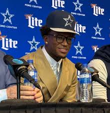 New Cowboys DB Caleb Downs said it was special to have Dak Prescott reach  out to him after he was drafted. Downs: “I've been watching him since  middle school.”