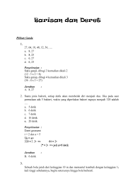 Maybe you would like to learn more about one of these? Top Pdf Kumpulan Soal Barisan Dan Deret Aritmatika 123dok Com